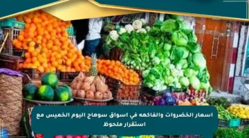 أسعار الخضروات والفاكهة في أسواق سوهاج اليوم الخميس مع استقرار ملحوظ